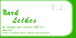 mark lelkes business card